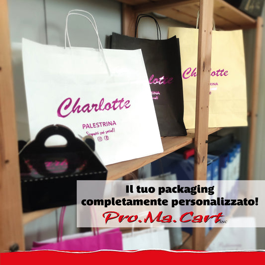 Anche la Pasticceria Charlotte ha scelto noi per la personalizzazione del suo packaging.
